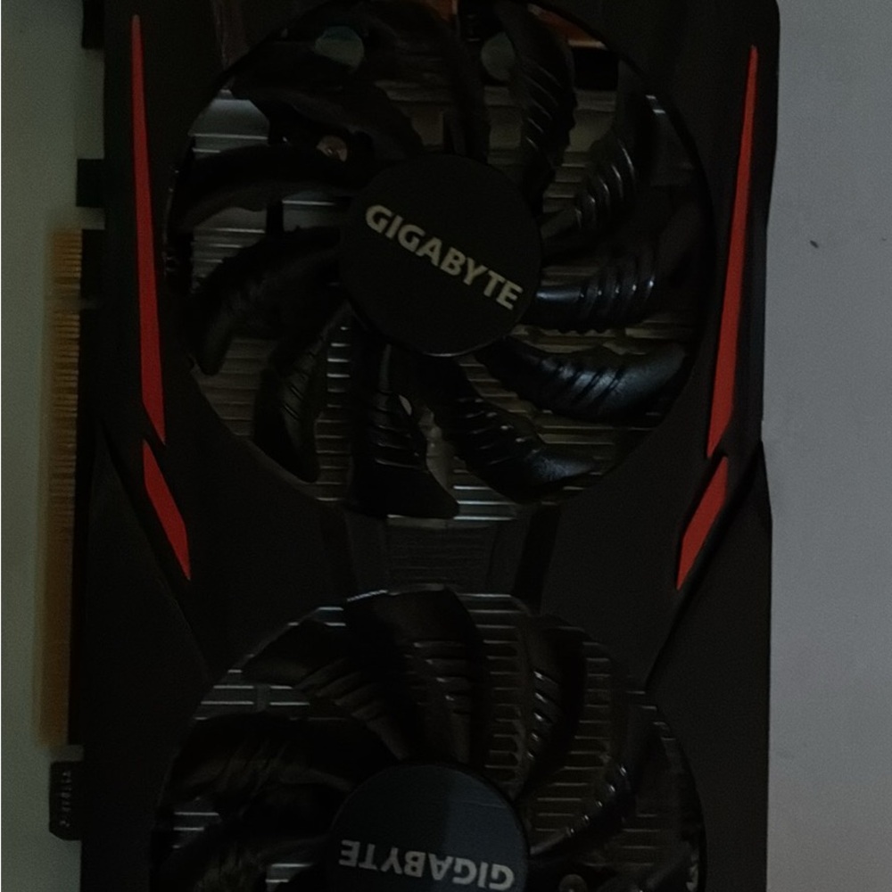 Gigabyte 1050ti 4GB Graphics Card with Red Accents